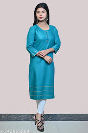 Women's Layri Kurta Rayon Lace Border Kurti | "Fusion Kurtas," "Printed Kurtis," "Embroidered Kurtas," and "Cotton Kurtis," "Traditional Kurtis," "Women's Kurtis," "Women's Kurtas," "Kurti under 200", "Combo Kurti",