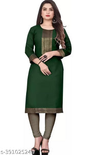 pack of 2 Women Letest Outfit Beautiful stylish kurti with Golden Lac