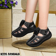 Kids velcro BLACK Color Casual Sandals For Boys & Girls.