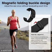 22MM SiliconeStrap with Folding Magnetic Lock Compatible with Watch 3 45mm/ Watch 46mm/Gear S3 Classic/Frontier Compatible All 22MM Watches(Only Strap2)
