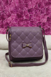 Elegant stylish Purple Women PU sling bags/Full hand work bag/sling bag for women/party wear bag for women/long bag for women/wedding bag for women/Small sling bags/Premium PU leather sling bags for women