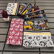 AJRAKH BLOCK PRINT MULMUL COTTON SAREE