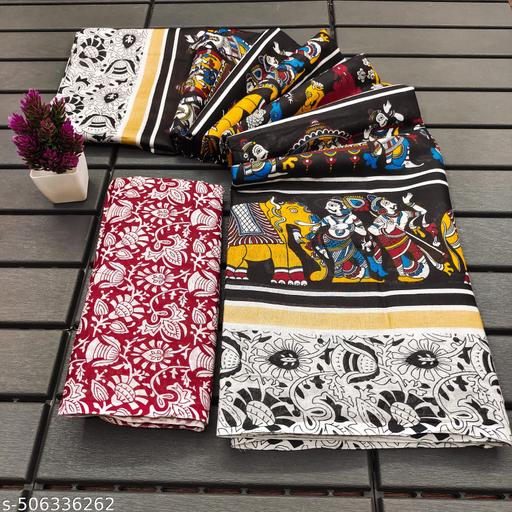 AJRAKH BLOCK PRINT MULMUL COTTON SAREE