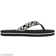 FLEX-FIT trendy and stylish slipper dr. comfortable jaguarr printed walking slipper for women and girls indoor and outdoor (home and garden slipper comfortable flipflop slipper black