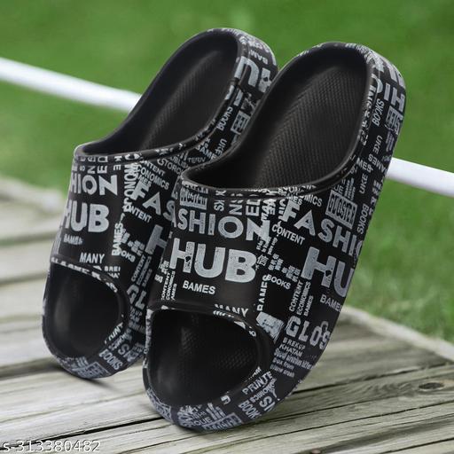 Boys Attractive New Comfort Black Slides, daily wear, Outdoor-indoor, slippers for boys,