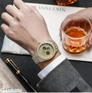 New fashion rhinestone men watches quartz full full stainless steel casual wrist watch for Boys and men.
