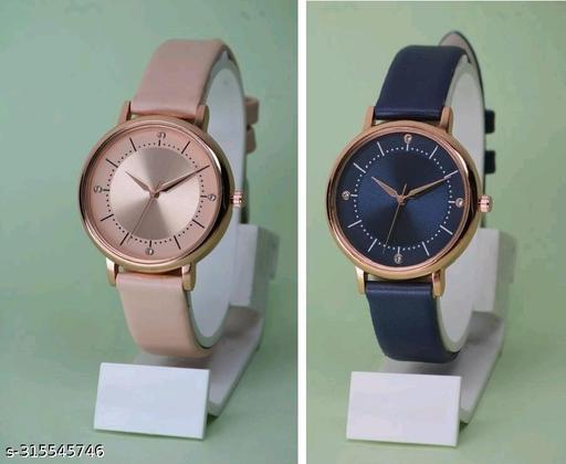 Best Quality Royal Embossed Designer Shine Round Dial with Slim Fit Attractive Leather Belt Analog Watches for women analog watches for girls analog watches for ladies analog watches Pack of 1