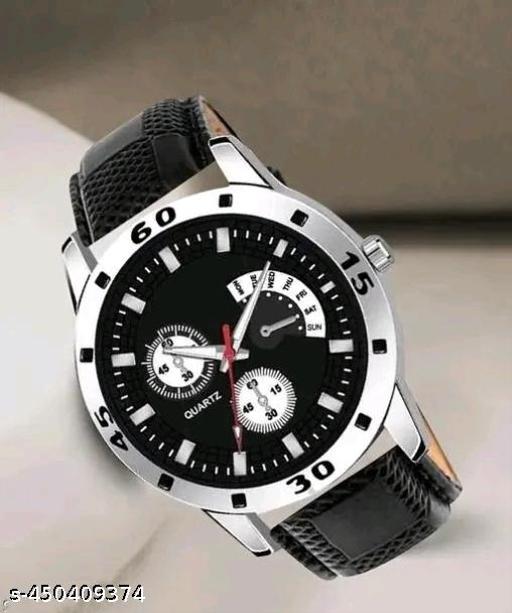 Men'slethre Men style Boys Hand Watch Gents 2024 Luxury Design lether BELT New Model Analog Watch - For Men & Boys