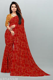 SHAGUN FAB Daily Wear Bollywood Style Floral Printed Saree For Women with Unstitch Blouse Piece