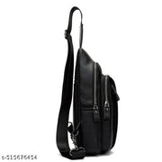 NADNAM Men's Stylish National Style Chest Bag Portable Fashionable Crossbody Sling Backpack With Adjustable Strap for Commuting Travel Outdoor Activities 1pc(Black)