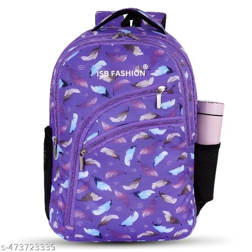 ISB Printed Backpack for school collage office Traveling Outdoor Waterproof Polyester Material High Quality Bag Men Women Boys and Girls