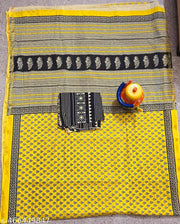 Premium quality soft zari cotton mulmul vanaspati Ajrakh printed saree 6.5 mtrs with zari cotton blouse piece
