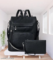 Bohobuzz Backpack Purse for Women Convertible Travel Vintage PU Leather Bag(Backpack,bag,backpack for women women bag fashion,stylish)