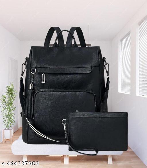 Bohobuzz Backpack Purse for Women Convertible Travel Vintage PU Leather Bag(Backpack,bag,backpack for women women bag fashion,stylish)