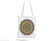TrendoPrint Women & Girls Extra Spacious Cotton Multicolor Tote Bag-NDB47