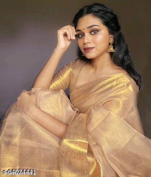BANARASI ALL OVER TISSUE SILK FANCY PARTY WEDDING WEAR SAREE