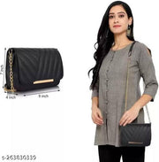 Elegant Quilted PU Leather Sling Bag for Girls/Womens | Stylish Chain Strap Crossbody Bags For Girls