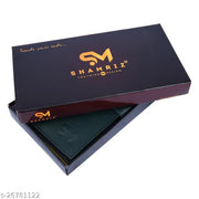 SHAMRIZ Unisex Leather Long Wallet – Stylish, RFID-Protected Cardholder with Zipper Pocket & Magnetic Snap Closure – Premium Genuine Leather for Men & Women
