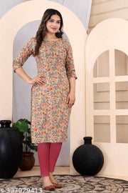 Women Cotton Kurti Floral Print