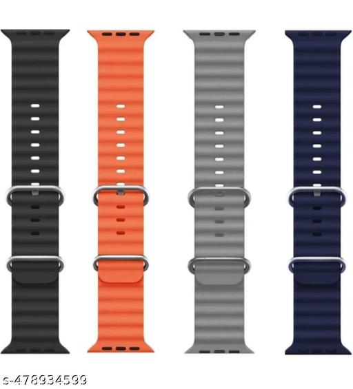 Black Orange grey blue strap pack of 4