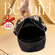 New Classic Nylon Solid Multi Pocket Edition Backpack for Women/Girls- College Travel Casual Use