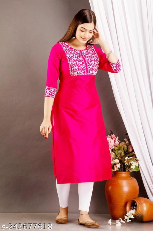 Neha Attractive Women Embroidery Straight Kurta for women