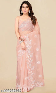 Superb Premium Quality Party Wear Twill Saree With Blouse