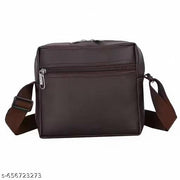 TnJ Stylish Men's Cross Body Bag, Crossbody Shoulder Bag for Travel, Office & Daily Use | Adjustable Strap, Lightweight & Durable  ( Brown )