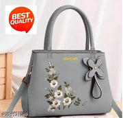 Handbag New Flower design cute handdbag for Girls and Women | Ladies Purse Handbag | Woman Gifts | Women Shoulder Bags | Side Handbags | Wedding Gifts For Woman | Women Designer Bags | Travel Purse Handbag-Black