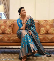 Soft Banarasi Premium Silk Saree new fancy banarasi saree with fancy blouse piece