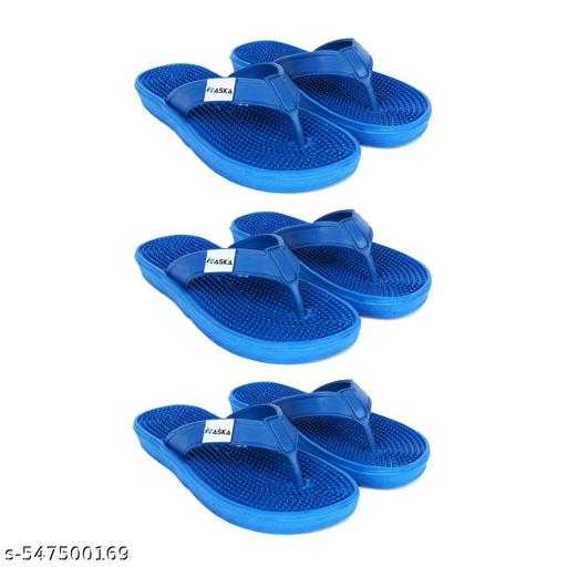 Combo (Pack Of Two 3 par) super soft dailyuse embossed chappal for mens & boys / lightweight & Anti-skid chappal (SKY-BLUE)