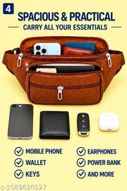 Men’s Premium Multi-Pocket Waist Bag | Crossbody Belt Bag | Travel & Daily Use