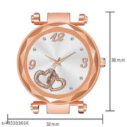 MADDELENA Heart Dial combo Magnetic Strap Watches For girls and women