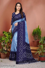 Best Chiffon Silk Bandhani Daily Wear Saree