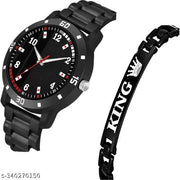 Bolun Av Black Pati Black Pu And King Bracelet New MenWatch