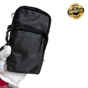 All New Designer Korean Style Men’s Large Screen Mobile Phone Bag Premium Waterproof Cloth Crossbody Bag Shoulder Bag Sling Bag Travel Bag Wrist Bag Dancing And Running Bag  Arm Features Fashionable PU Coin Purse Unisex Bag