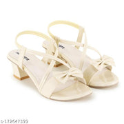 solid medium heel for women and girls casual and party wear sandal and very light weight heel new latest design heel for every wear and every look is shine (Beige)