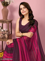 Ready to Wear Fancy Chiffon Shimmer Spray Padding Saree
