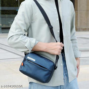 Spiaty Crossbody Sling Bag, Water-, Scratch-Resistant, Anti-Wrinkle, High-Density Nylon, Adjustable Strap, Multiple Compartments, 22x16x8 CM