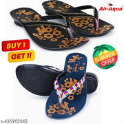 Airaqua Women Super Soft Comfortable Slipper Flipflop | Lightweight Daily Use Casual Stylish Footwear for Women & Girls Combo Pack of 2 Trendy Chappal