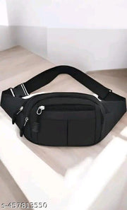 Men's Black Waist Bag || Men's Casual Waist Bag || Stylo Men's Waist Bags || Kamar Bags || Unisex Waist Bags