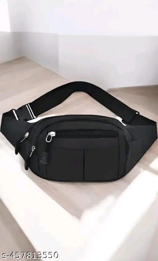Men's Black Waist Bag || Men's Casual Waist Bag || Stylo Men's Waist Bags || Kamar Bags || Unisex Waist Bags