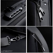 Slim Anti-Theft Crossbody Backpack for Men | Men?s Waterproof Anti-Theft Sling Bag with USB Charging Port | Compact Crossbody Chest Bag for Travel