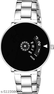 Analog Watch - For Boys-Men & Girls-Women Black Dial Designers Casual Stainless Steel Paidu Unisex Watch For Mens & Boys & Girls & Women